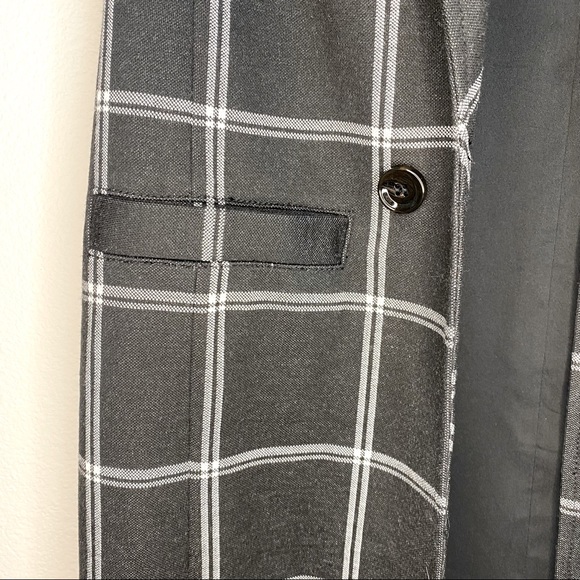 Halogen Plaid Long Vest Black and White NWT - Picture 2 of 4